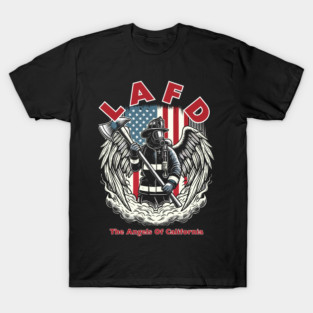 Proud LAFD Strong Los Angeles Firefighters Hero USA T-Shirt