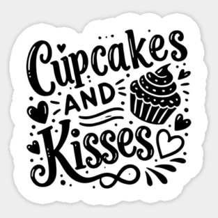 Cupcakes and Kisses Sticker