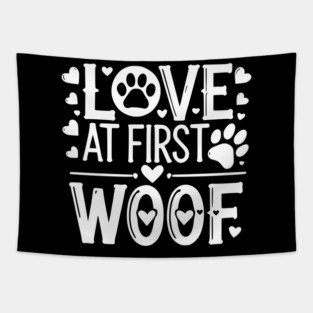 Love at First Woof Tapestry