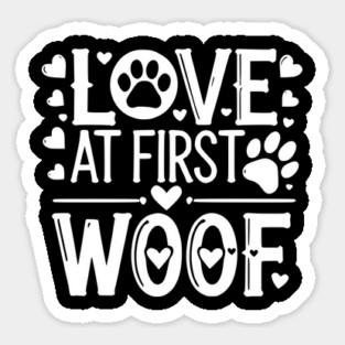 Love at First Woof Sticker