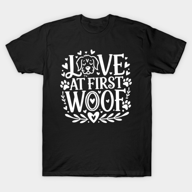 Love at First Woof T-Shirt by Frank Ring