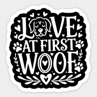 Love at First Woof Sticker