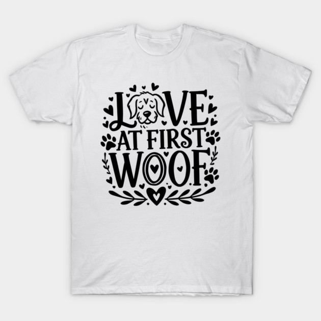 Love at First Woof T-Shirt by Frank Ring