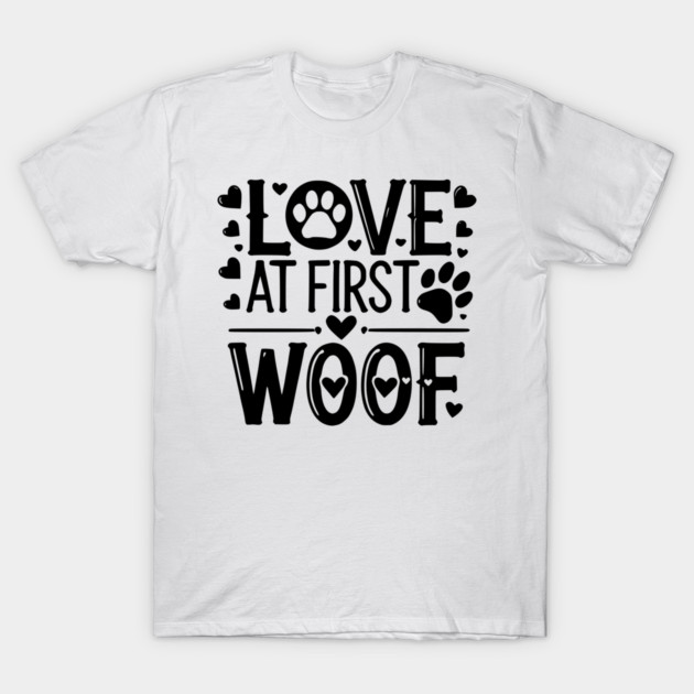 Love at First Woof T-Shirt by Frank Ring