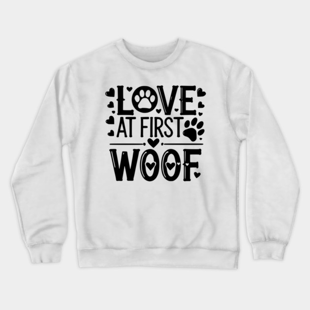 Love at First Woof Crewneck Sweatshirt by Frank Ring