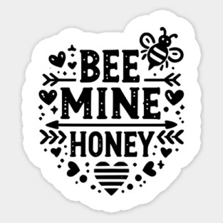 Bee Mine Honey Sticker
