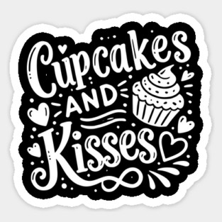Cupcakes and Kisses Sticker