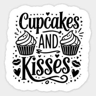 Cupcakes and Kisses Sticker