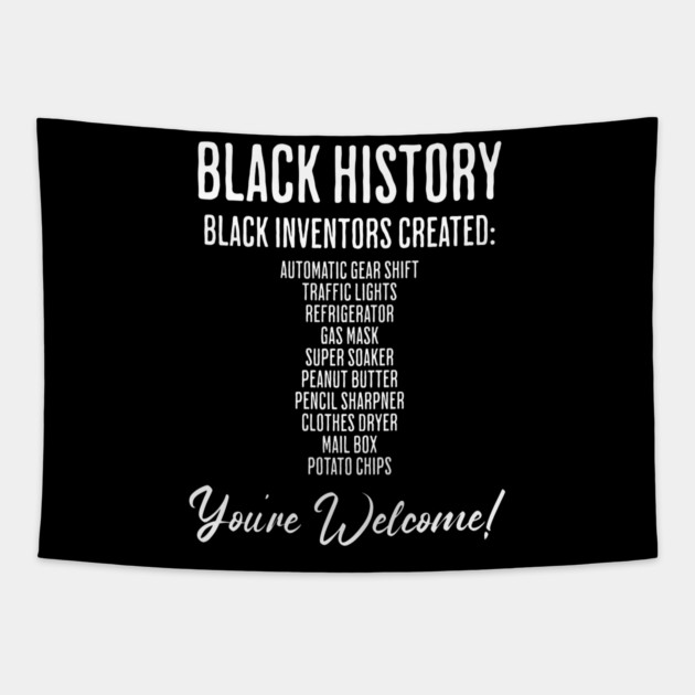 Black Inventions - Black History Tapestry by UrbanLifeApparel