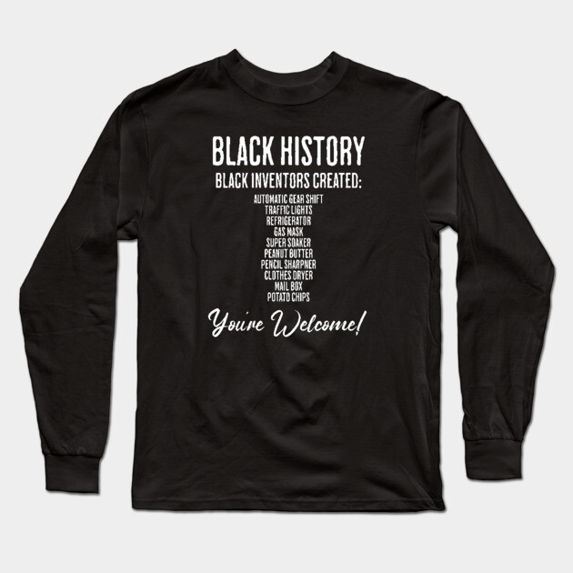 Black Inventions - Black History Long Sleeve T-Shirt by UrbanLifeApparel