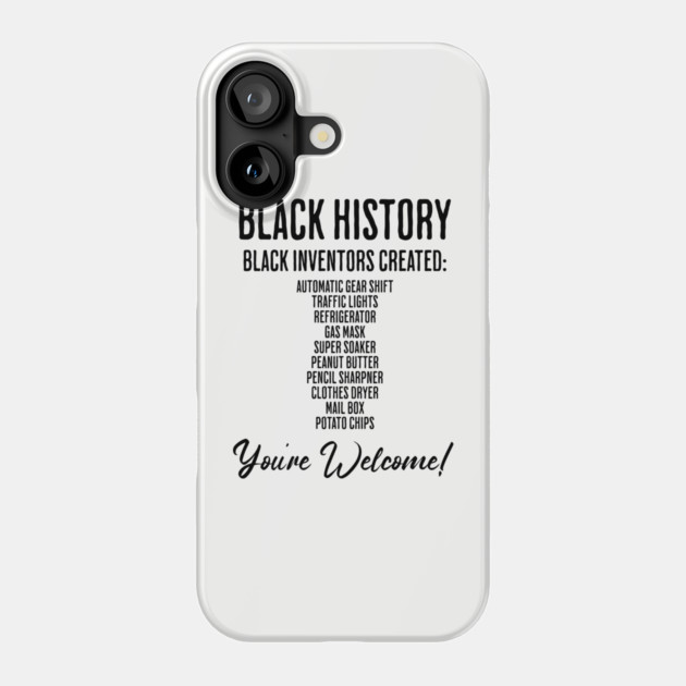 Black Inventions - Black History Phone Case by UrbanLifeApparel