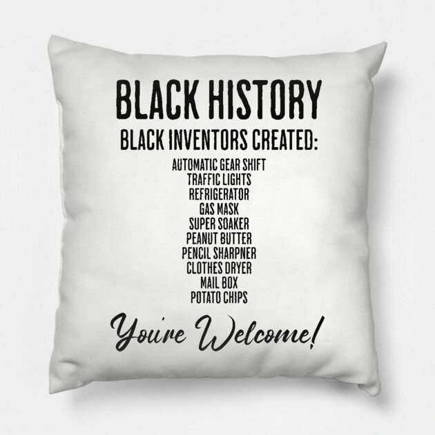 Black Inventions - Black History Pillow by UrbanLifeApparel