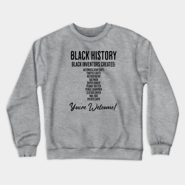 Black Inventions - Black History Crewneck Sweatshirt by UrbanLifeApparel