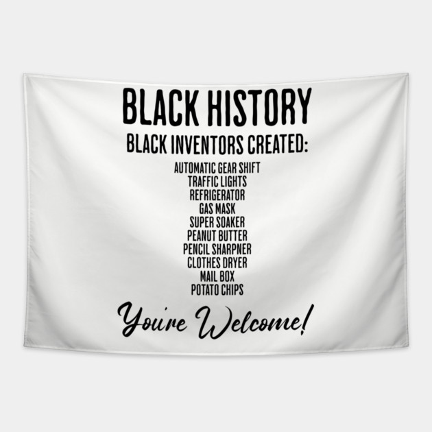 Black Inventions - Black History Tapestry by UrbanLifeApparel