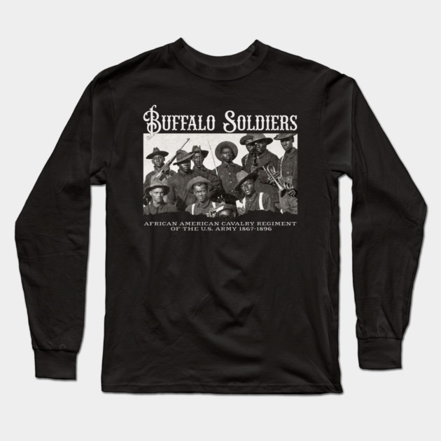 Buffalo Soldiers Long Sleeve T-Shirt by UrbanLifeApparel