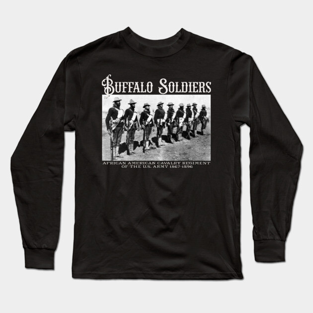 Buffalo Soldiers -Black History Long Sleeve T-Shirt by UrbanLifeApparel