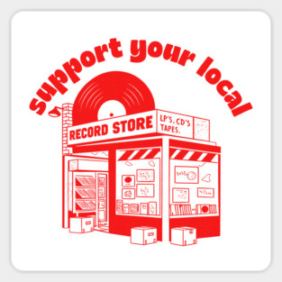 Support Your Local Record Store Sticker