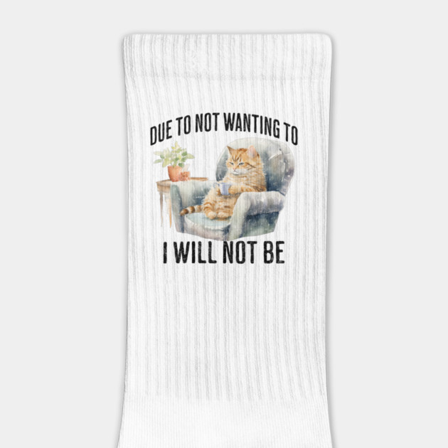 Due To Not Wanting To I Will Not Be, introverted cat design by Luxinda