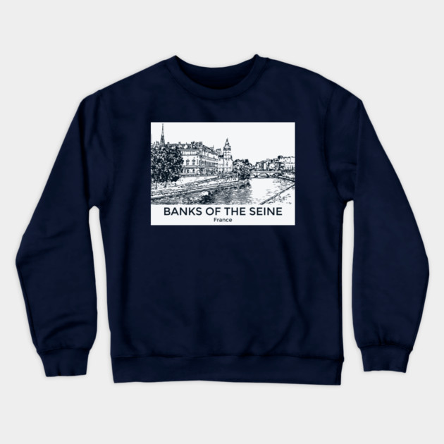 Banks of the Seine - France Crewneck Sweatshirt by Lakeric