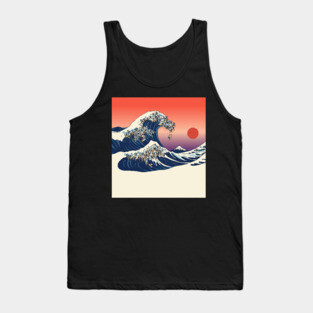 The Great wave of Pugs Tank Top