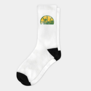 Seattle Supersonics Vintage Distressed Basketball Socks