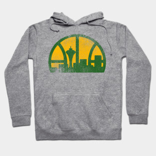 Seattle Supersonics Vintage Distressed Basketball Hoodie