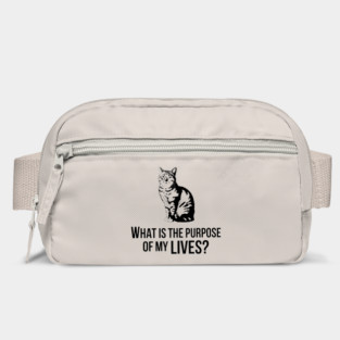 Purpose of My Lives Sarcastic Cat Humor Parody Bag