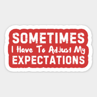 Sometimes I have to Adjust my Expectations Funny Magnet