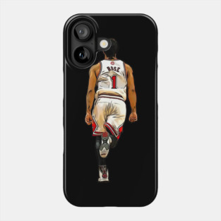 Derrick Rose #1 Winning shot running Phone Case