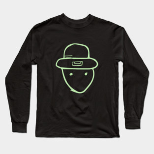 Funny Leprechaun Amateur Sketch Meme Irish St Patricks Day Gift For Men Women Long Sleeve T-Shirt