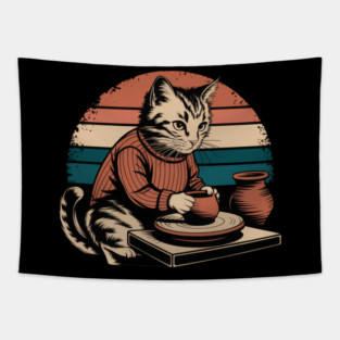 Cat Pottery Artist - Pottery Tapestry