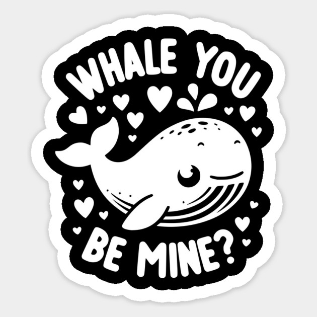 Whale You Be Mine? Sticker by Frank Ring