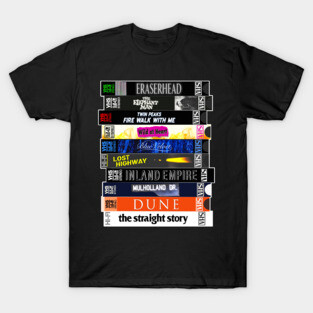 David Lynch VHS Movie Stack T-Shirt