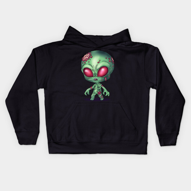 Alien Zombie Kids Hoodie by H. R. Sinclair