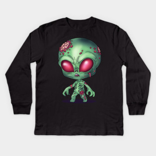 Alien Zombie Kids Long Sleeve T-Shirt