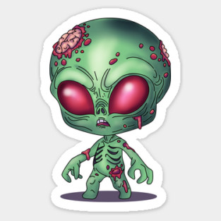 Alien Zombie Sticker