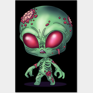 Alien Zombie Posters and Art