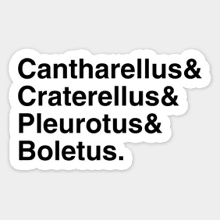 Mushroom Latin Names Ampersand Sticker