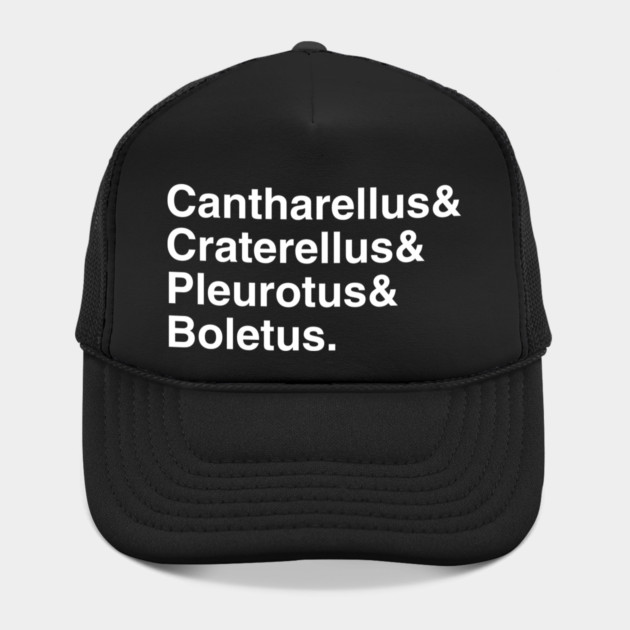 Mushroom Latin Names Ampersand (white on black) by Four Season Foraging