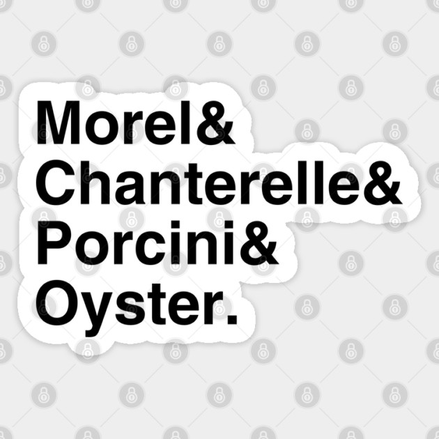 Mushroom Common Names Ampersand Sticker by Four Season Foraging