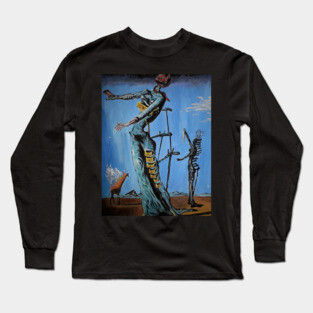 Painting The Burning Giraffe Salvador Dali T-Shirt T-Shirt Long Sleeve T-Shirt