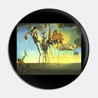 Painting The Temptation of St. Anthony Salvador Dali T-Shirt T-Shirt Pin