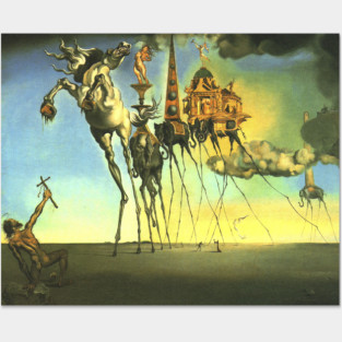 Painting The Temptation of St. Anthony Salvador Dali T-Shirt T-Shirt Posters and Art
