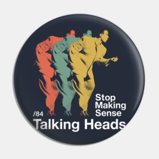 Talking Vintage Heads Stop Making Sense  retro Pin