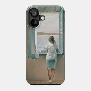 Painting Young Woman at a Window Salvador Dali T-Shirt T-Shirt Phone Case