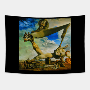 Painting Soft Construction with Boiled Beans Salvador Dali T-Shirt T-Shirt Tapestry