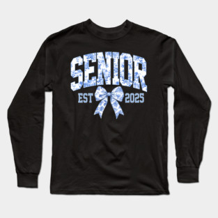 Coquette Senior 2025 Class Of 2025 Graduate Graduation Long Sleeve T-Shirt