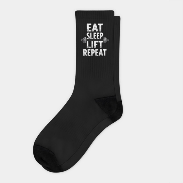 Eat Sleep Lift Repeat Socks by Urbanprint