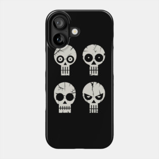 Four Skulls Art Dead Goth Vibes Phone Case