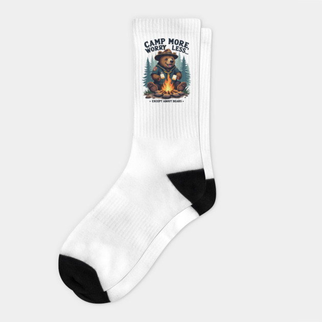 Camp More, Worry Less Socks by Urbanprint